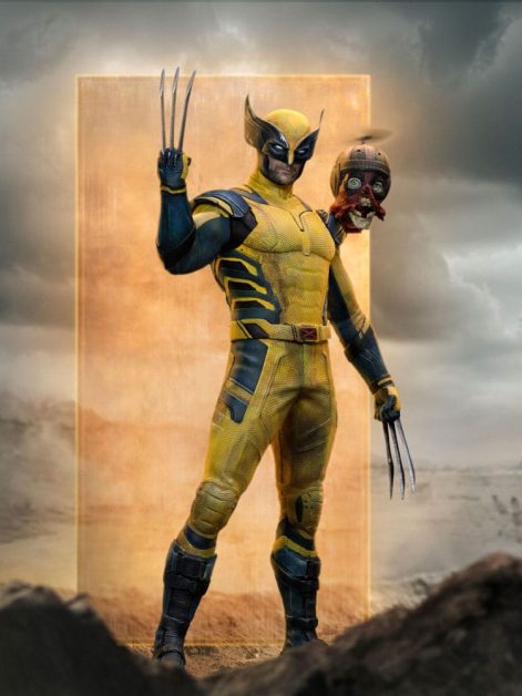 deadpool art scale wolverine and headpool statue ()