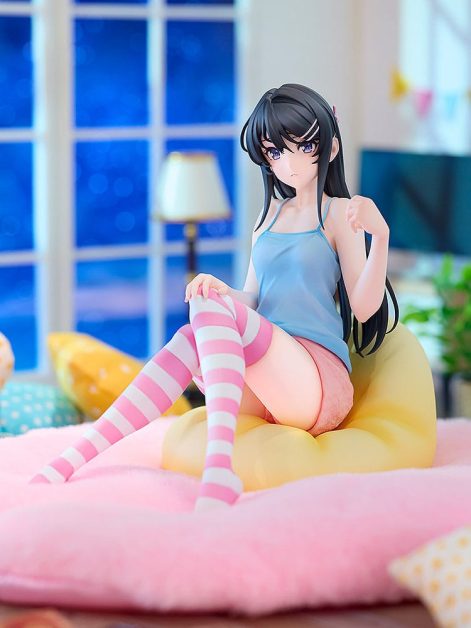 rascal does not dream of a knapsack kid mai sakurajima hoodie look rabbit ears ver scale figure ()