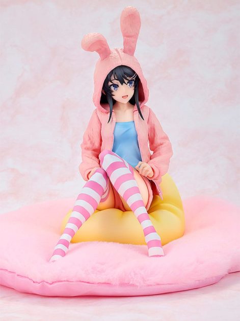 rascal does not dream of a knapsack kid mai sakurajima hoodie look rabbit ears ver scale figure ()