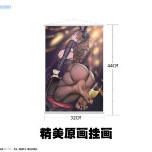 sue illustration champagne and bunny girl rose black stocking ver scale figure ()