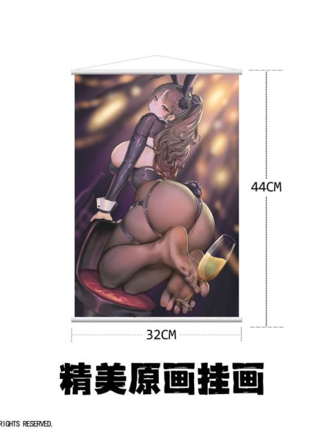 sue illustration champagne and bunny girl rose black stocking ver scale figure ()