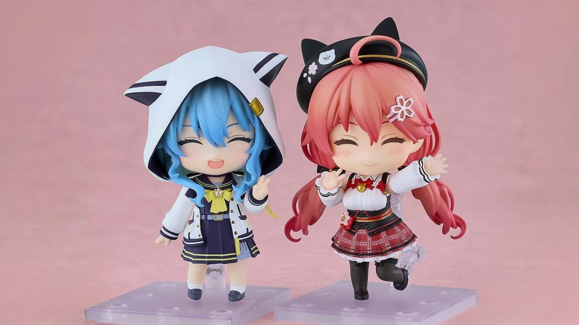 hololive production nendoroids blog Hololive Nendoroid figures of Hoshimachi Suisei and Sakura Miko standing together