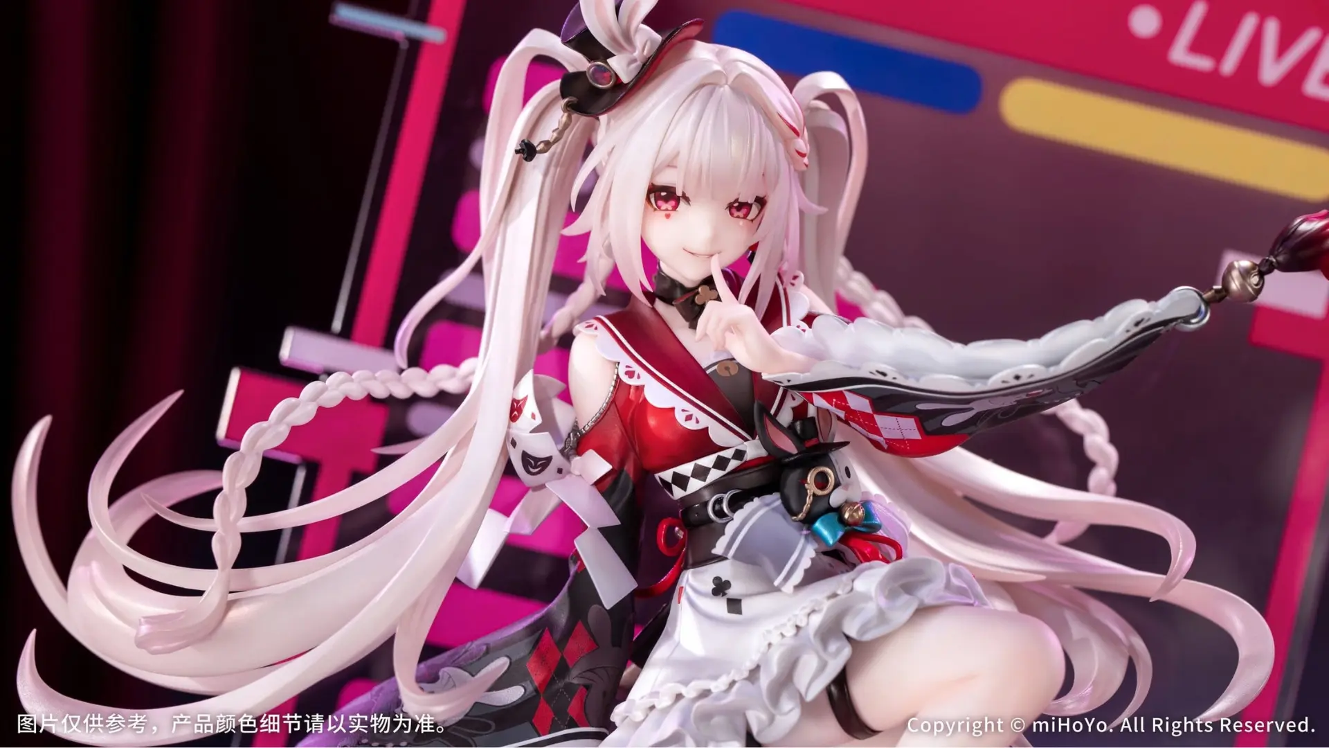 official myethos scale figure made in china blog Honkai: Star Rail Sparxie 1/7 scale figure posing with a finger to her lips