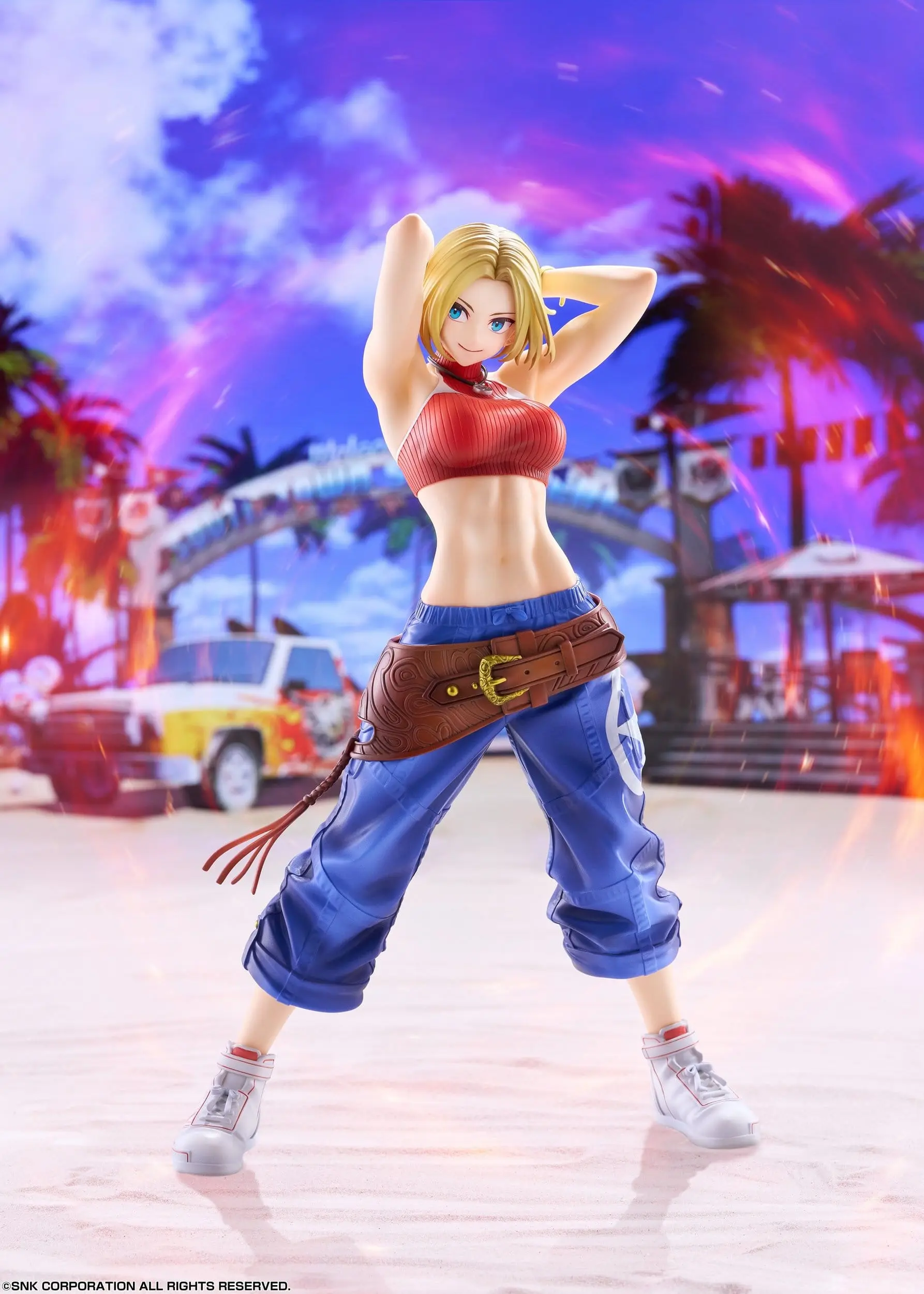 the king of fighters xv fighting girls collection blue mary scale figure