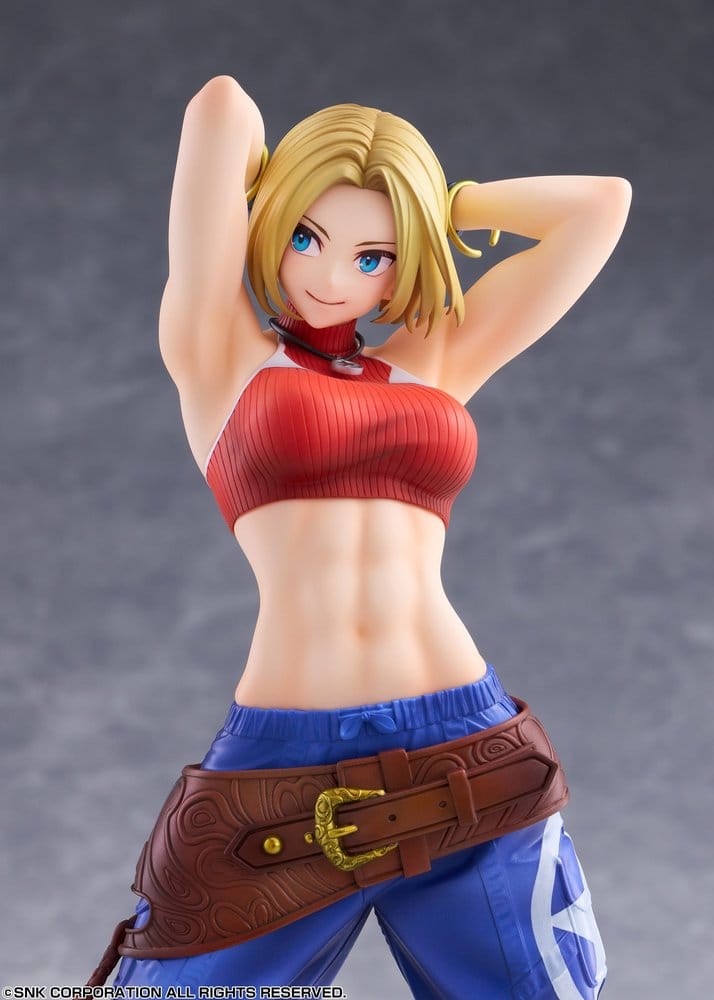 the king of fighters xv fighting girls collection blue mary scale figure