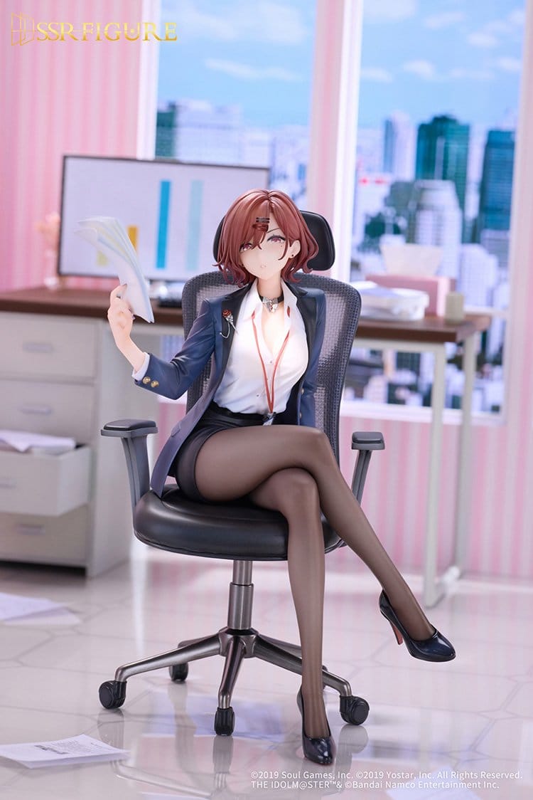 the idolmaster shiny colors x mahjong soul madoka higuchi effortless work ver scale figurel