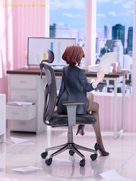 the idolmaster shiny colors x mahjong soul madoka higuchi effortless work ver scale figurel