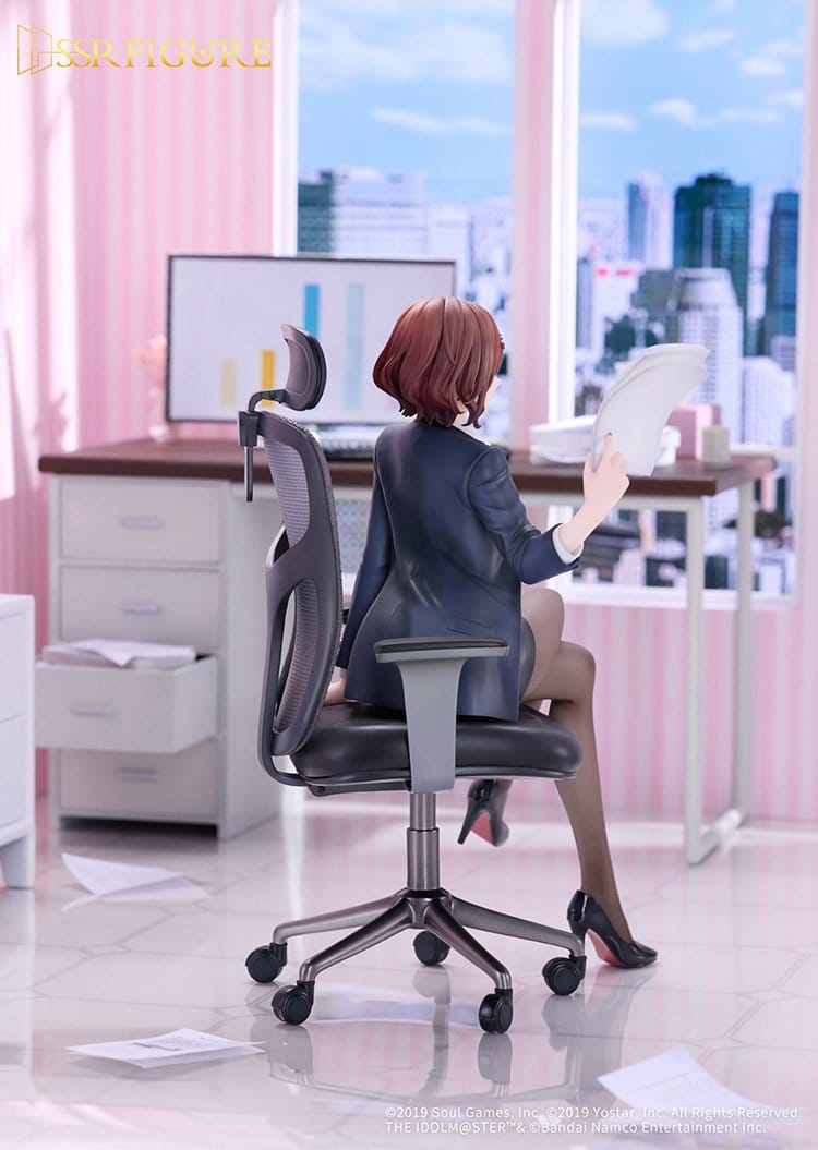 the idolmaster shiny colors x mahjong soul madoka higuchi effortless work ver scale figurel