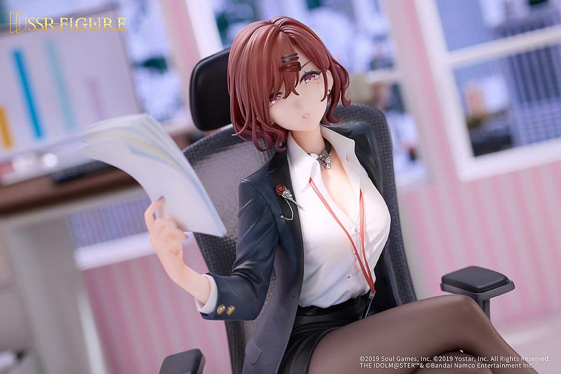 the idolmaster shiny colors x mahjong soul madoka higuchi effortless work ver scale figurel